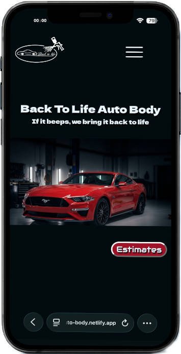 A mobile phone showing the back to life website