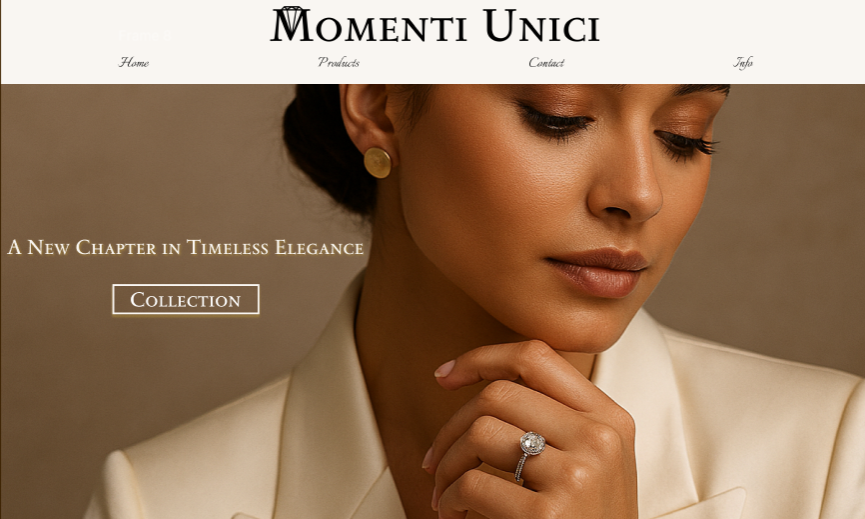 Screenshot of the momenti unici website